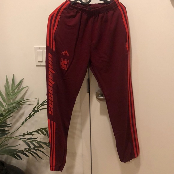 red calabasas pants